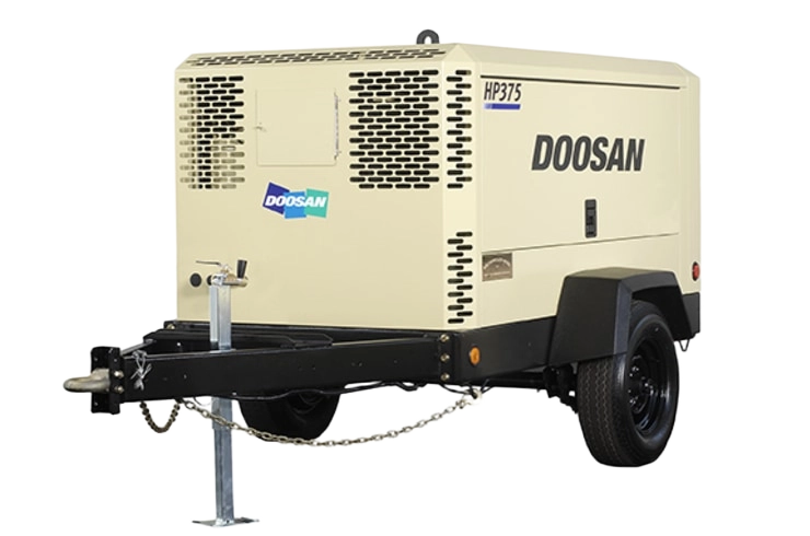 Doosan HP375 portable towable air compressor